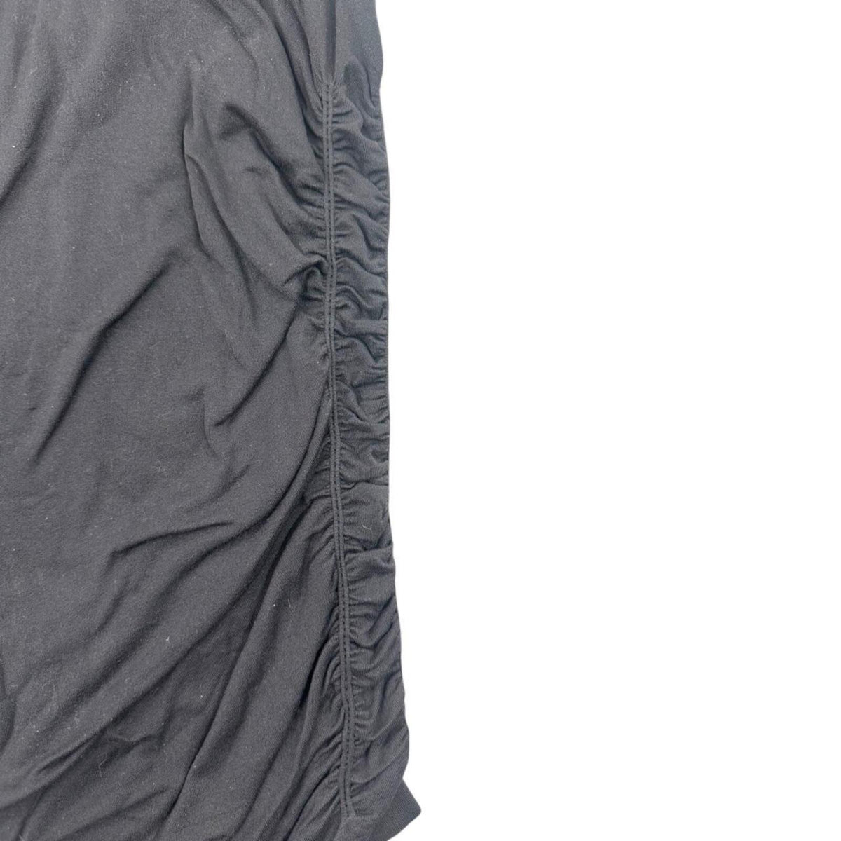 Black Side Ruching Tank Top Casual Minimalist Preppy