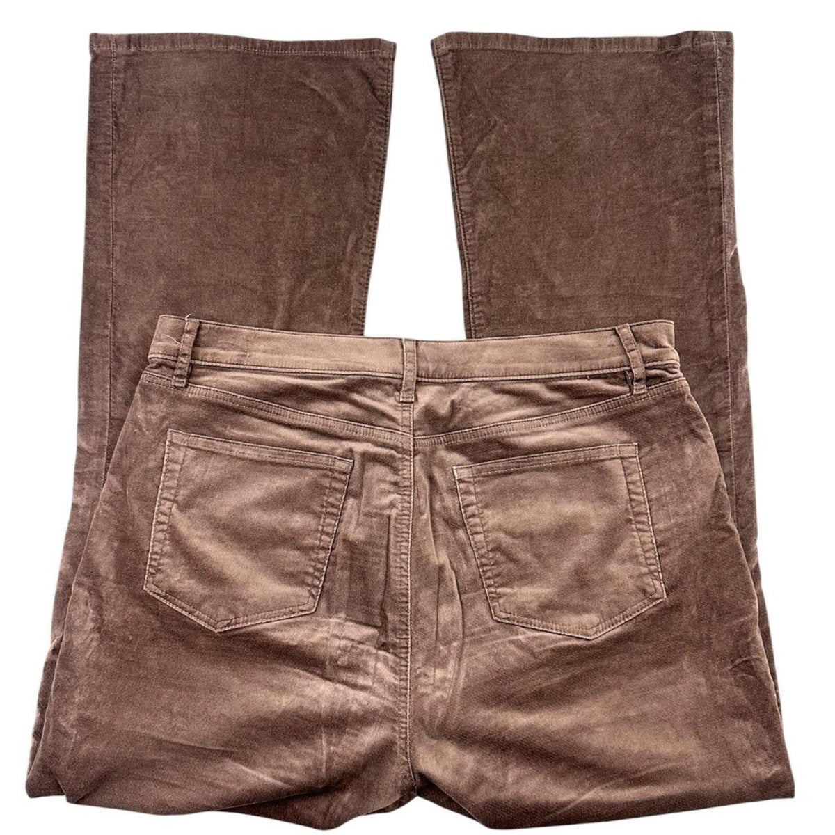 LOFT High Rise Flare Corduroy Pants in Espresso Brown Y2K Minimalist