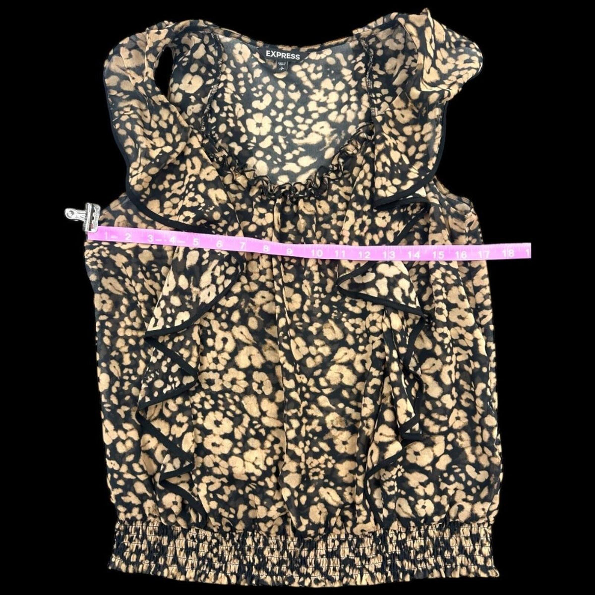Express Leopard Print Sleeveless Blouse Y2K Style