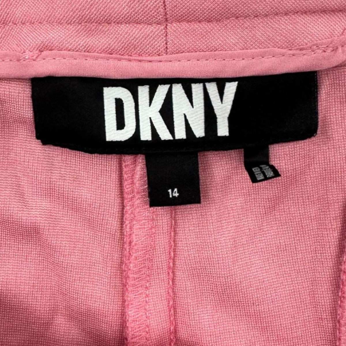 DKNY Pink Straight Leg Trousers Chic Wide Leg Linen Blend Pants