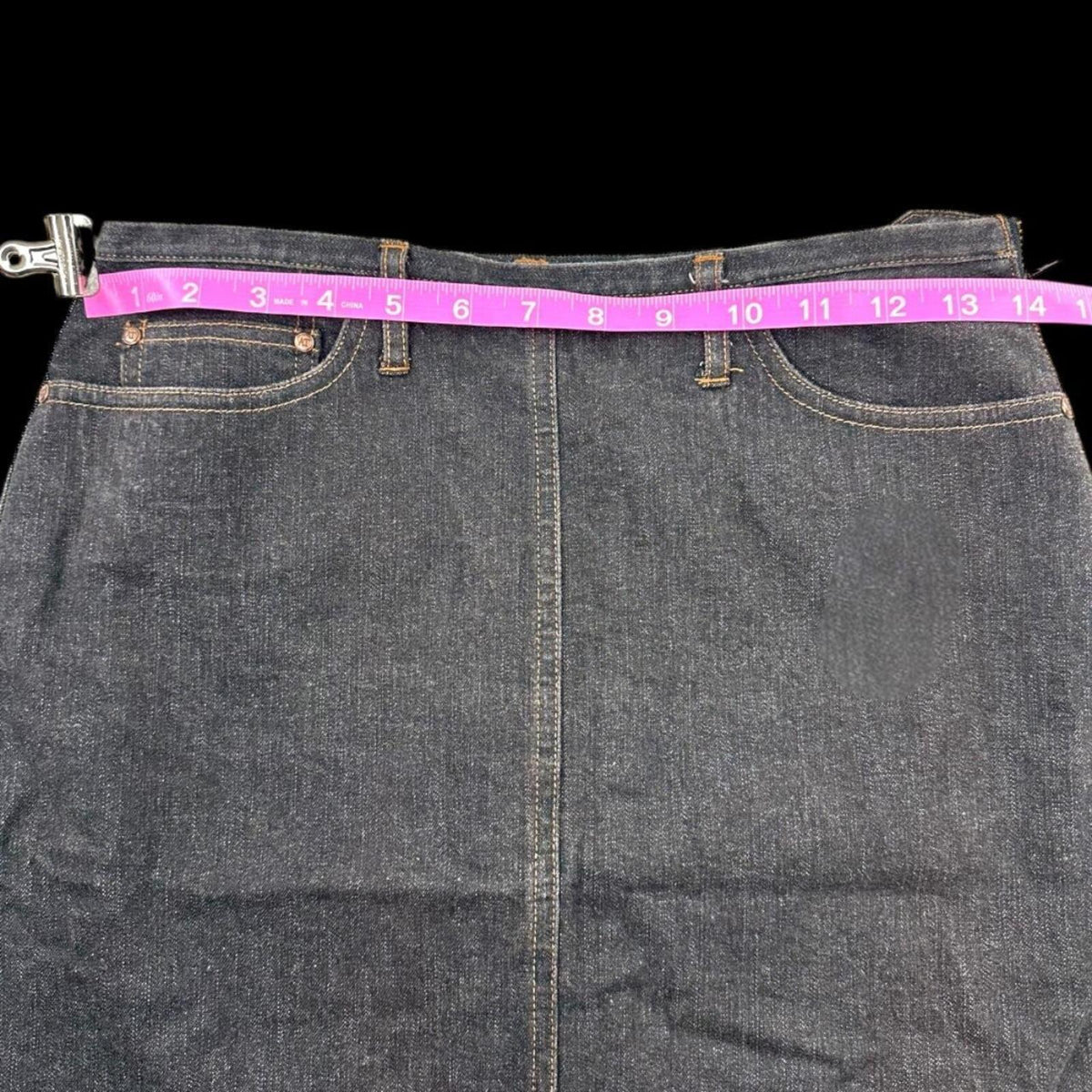 Ann Taylor Dark Wash Denim A Line Skirt Minimalist Y2K Preppy