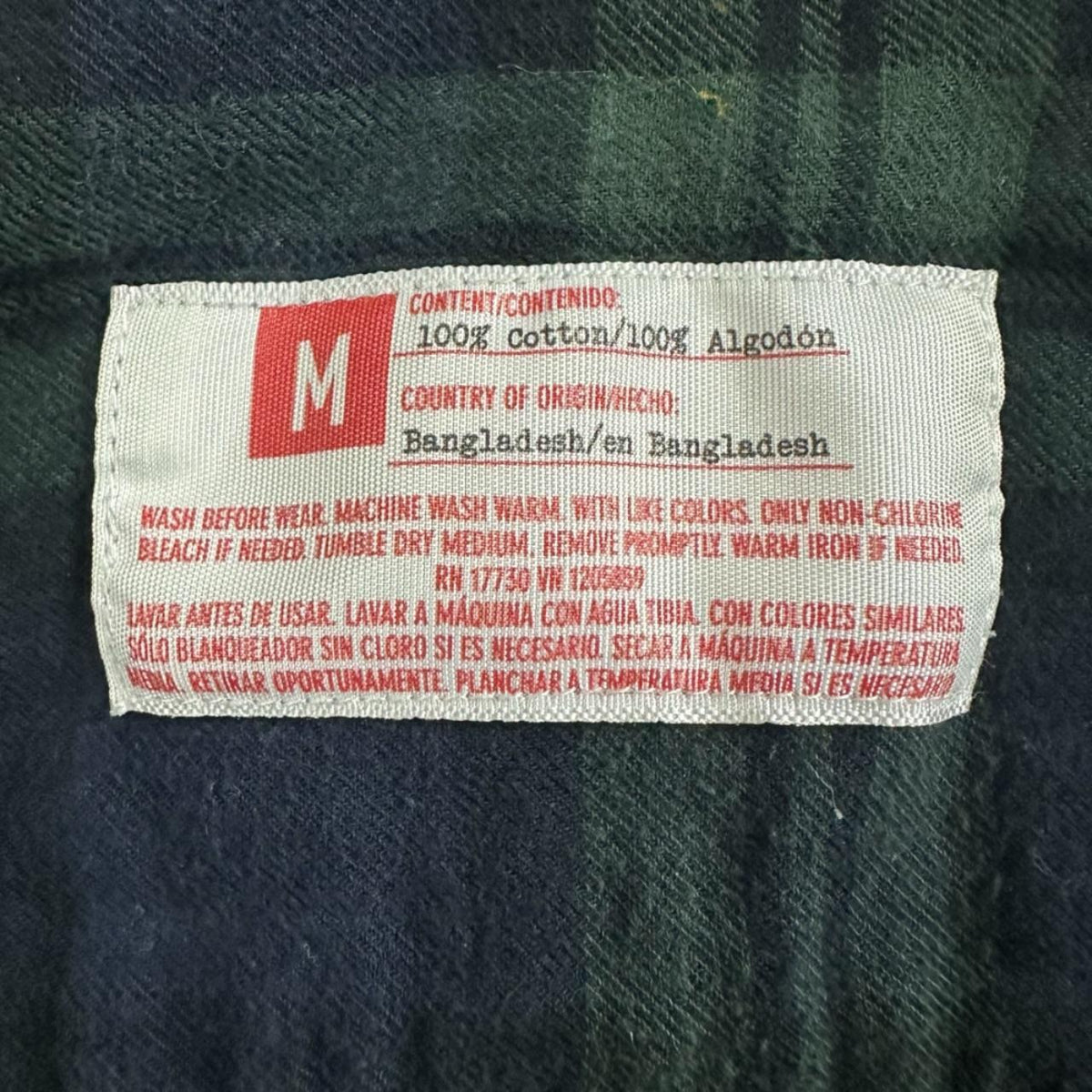 Original Use Blue Green Plaid Flannel Shirt Casual Minimalist Preppy