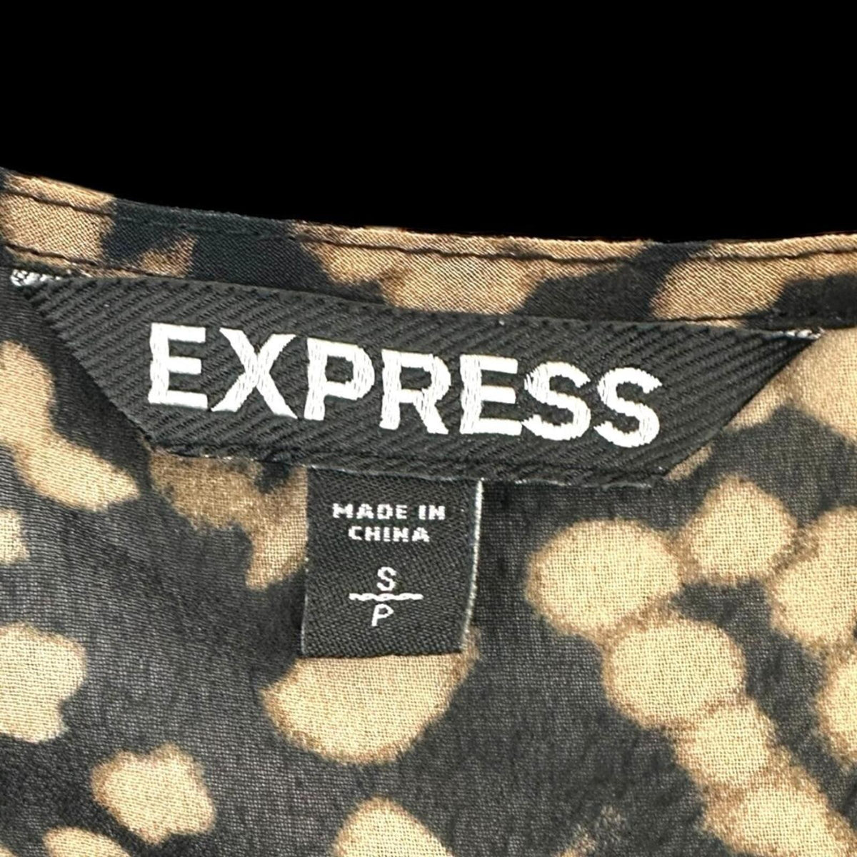 Express Leopard Print Sleeveless Blouse Y2K Style
