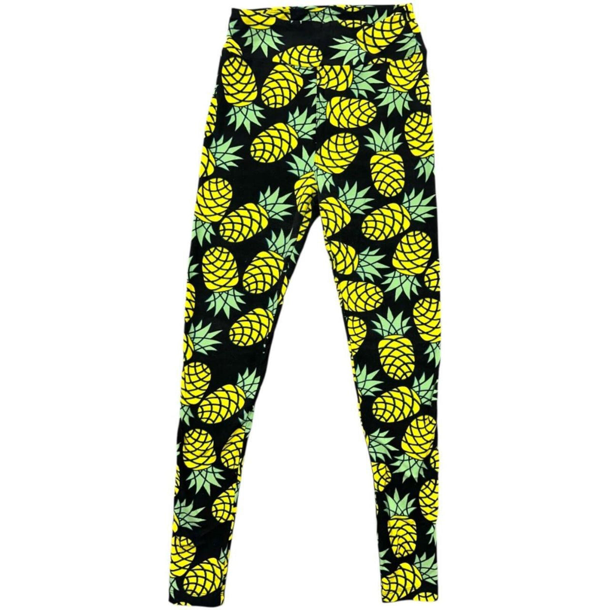 LuLaRoe Black Pineapple Print Leggings Bohemian Indie Loungewear