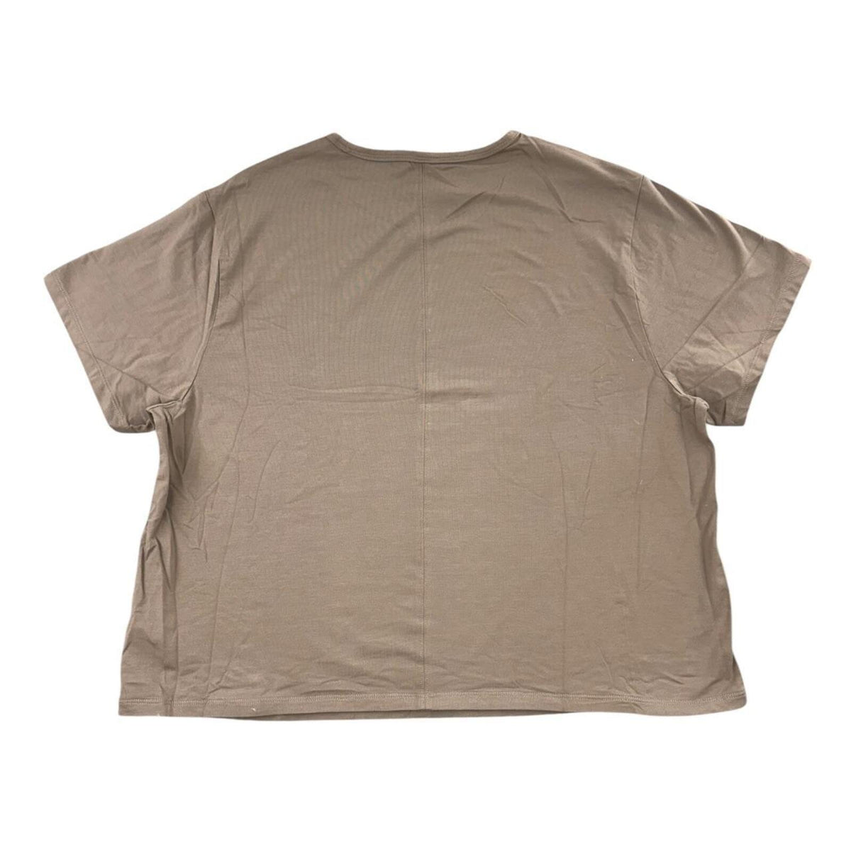 Athleta Boxy Crop Top Brown Tan Clean Girl Aesthetic Minimalist Sporty Casual