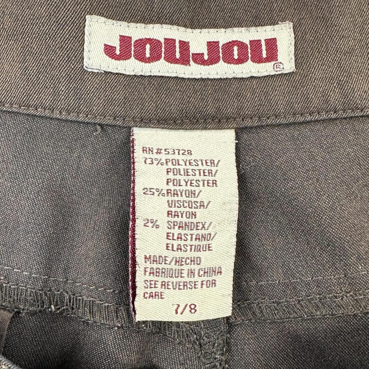 Jou Jou Vintage 90s Mid Rise Brown Flared Trousers Y2K Grunge Coquette
