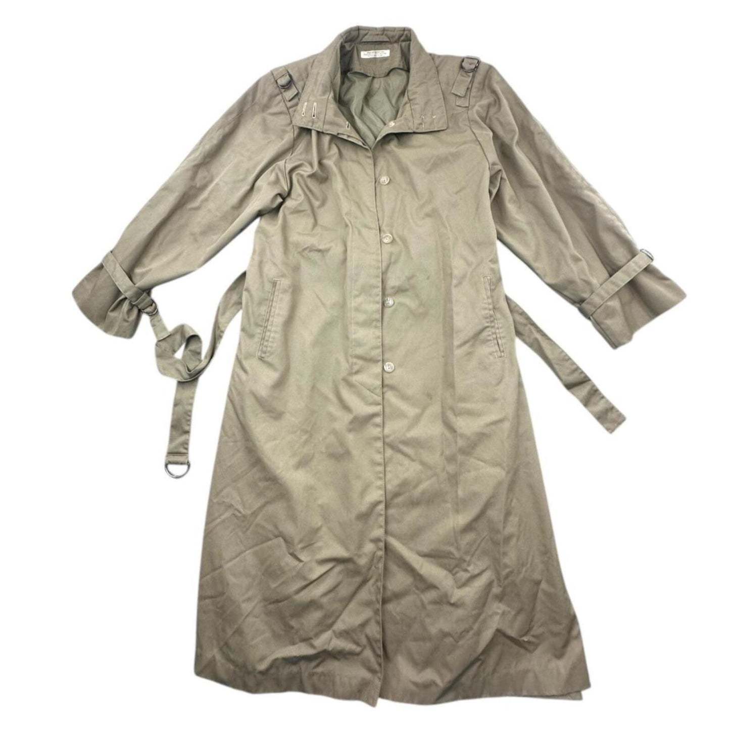 Vintage Forecaster International Khaki Trench Coat Classic 1970s 1980s Outerwear