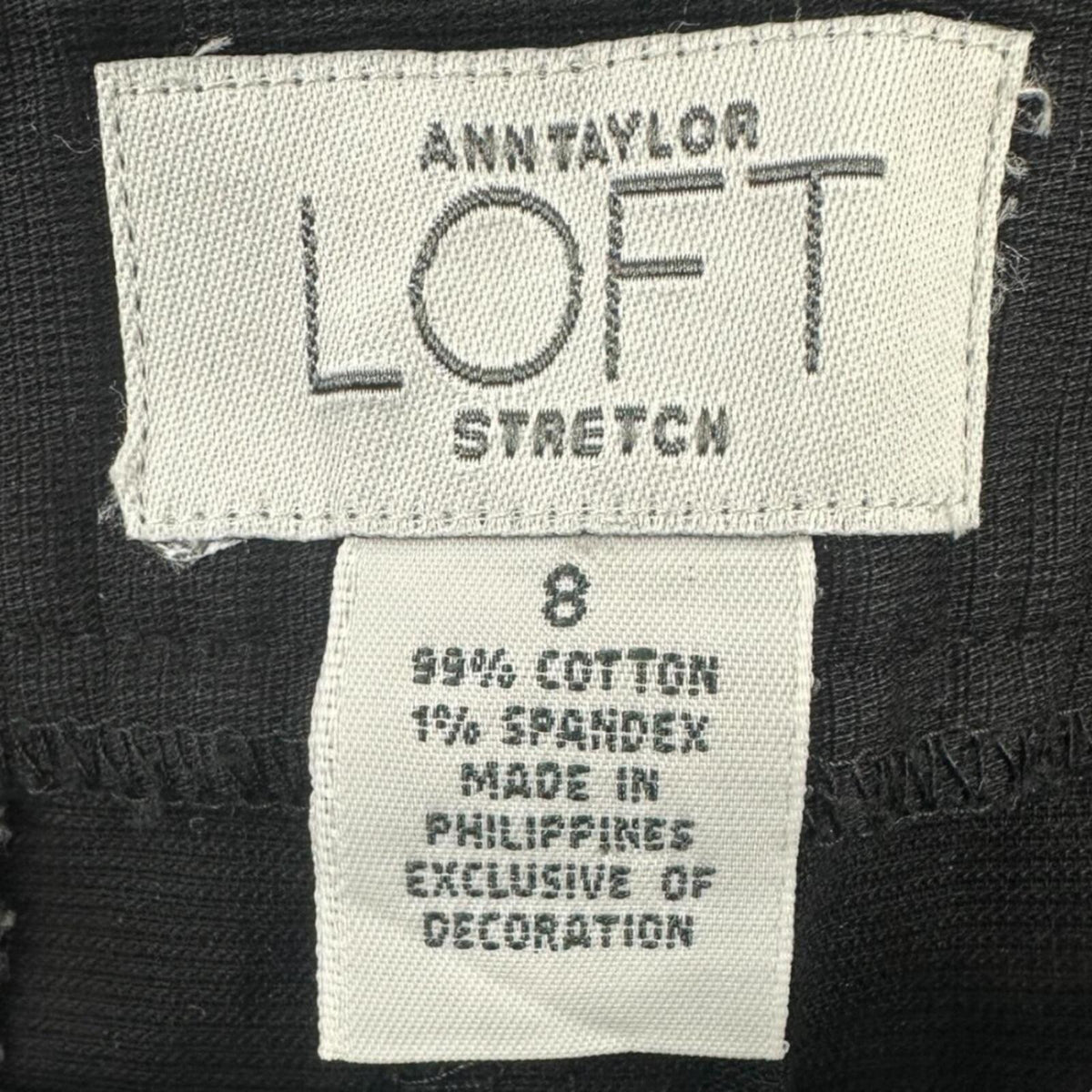 Ann Taylor LOFT Black Mini Skirt with White Piping Y2K Coquette Girl