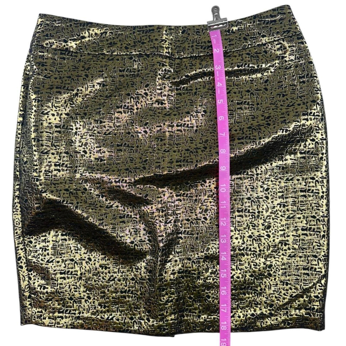 Alyx Gold Metallic Mini Skirt Y2K Luxe Liquid Gold Jacquard A Line Skirt
