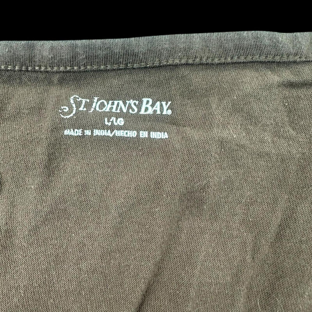 St. John's Bay Brown Beaded V Neck Tank Top Bohemian Indie