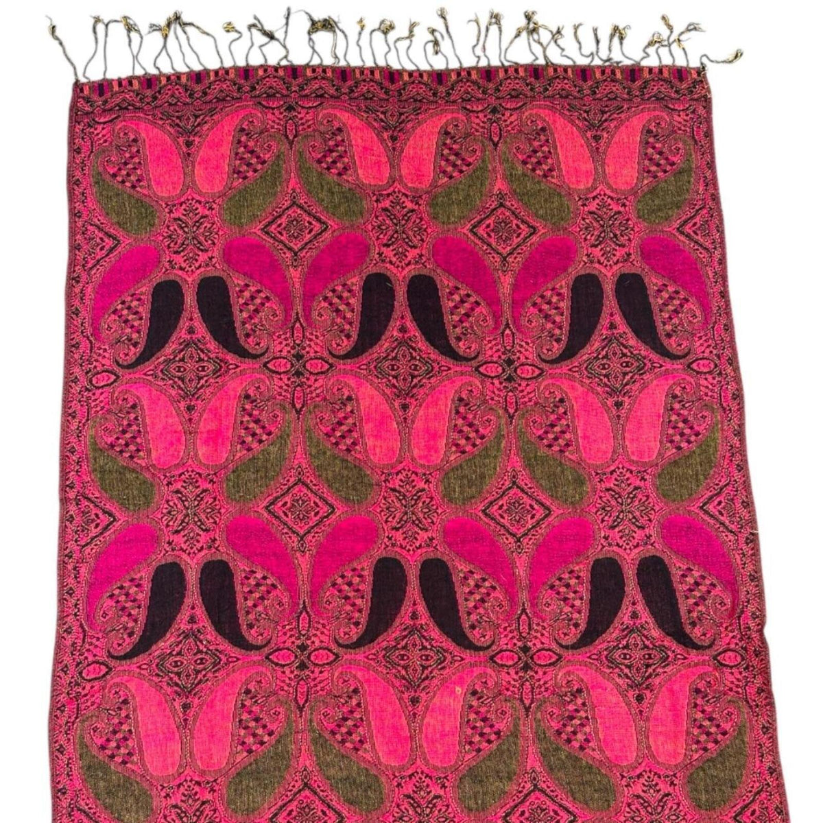 Pink & Green Pashmina Scarf