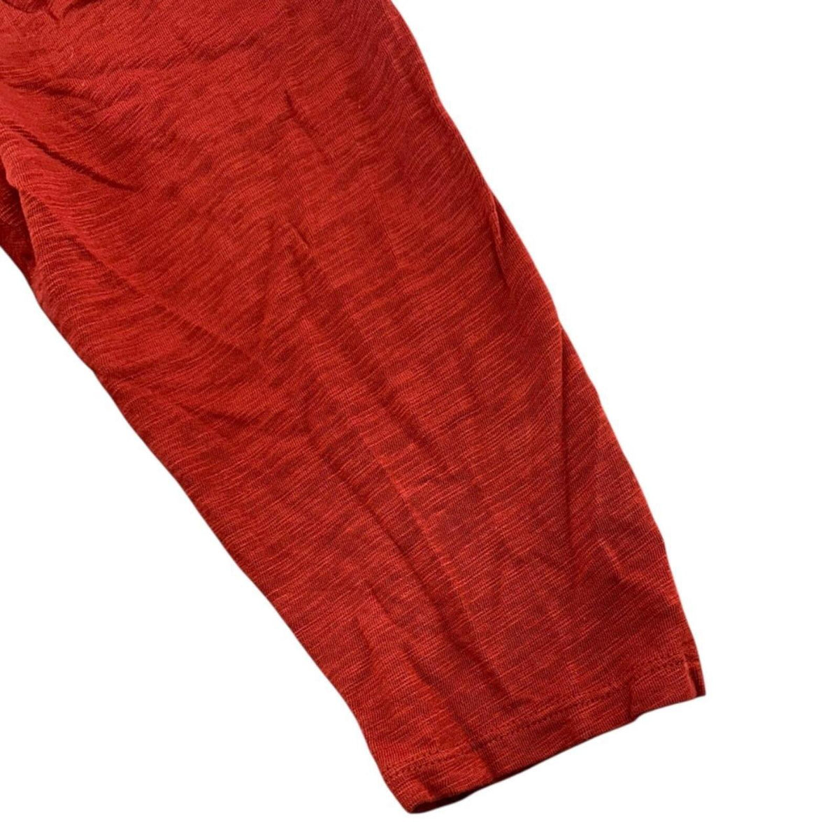 Chico's Red V Neck Top with Ruched Sleeves Bohemian Coquette
