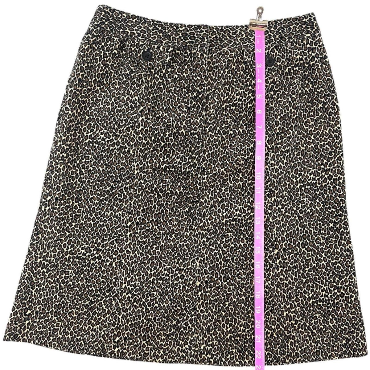 Talbots Leopard Print A Line Skirt Mid Rise