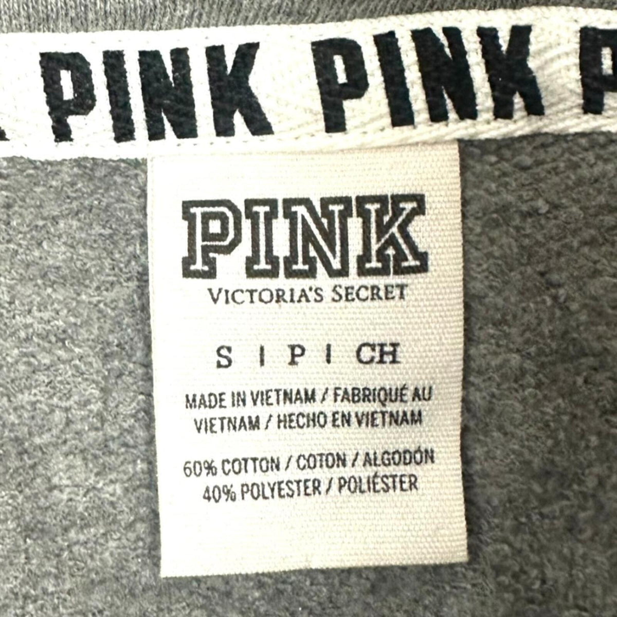 Victoria's Secret PINK Colorblock Cowl Neck Pullover Sweatshirt Burgundy Gray