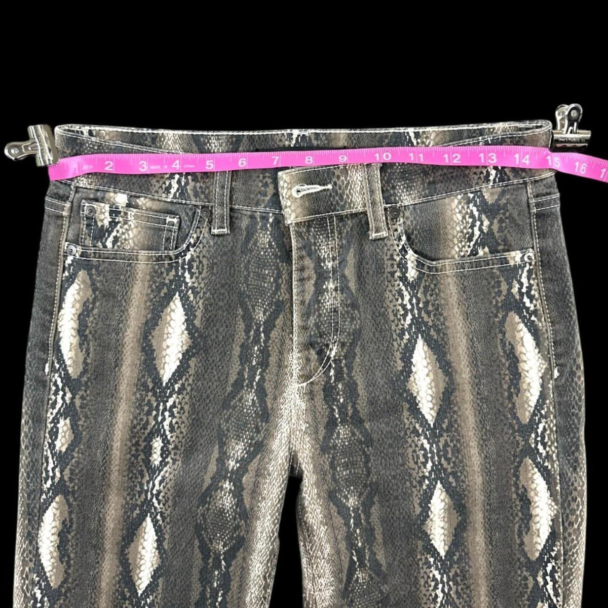 Joe's Jeans The Icon Mid Rise Skinny Ankle Jeans Diamondback Snakeskin Print Y2K