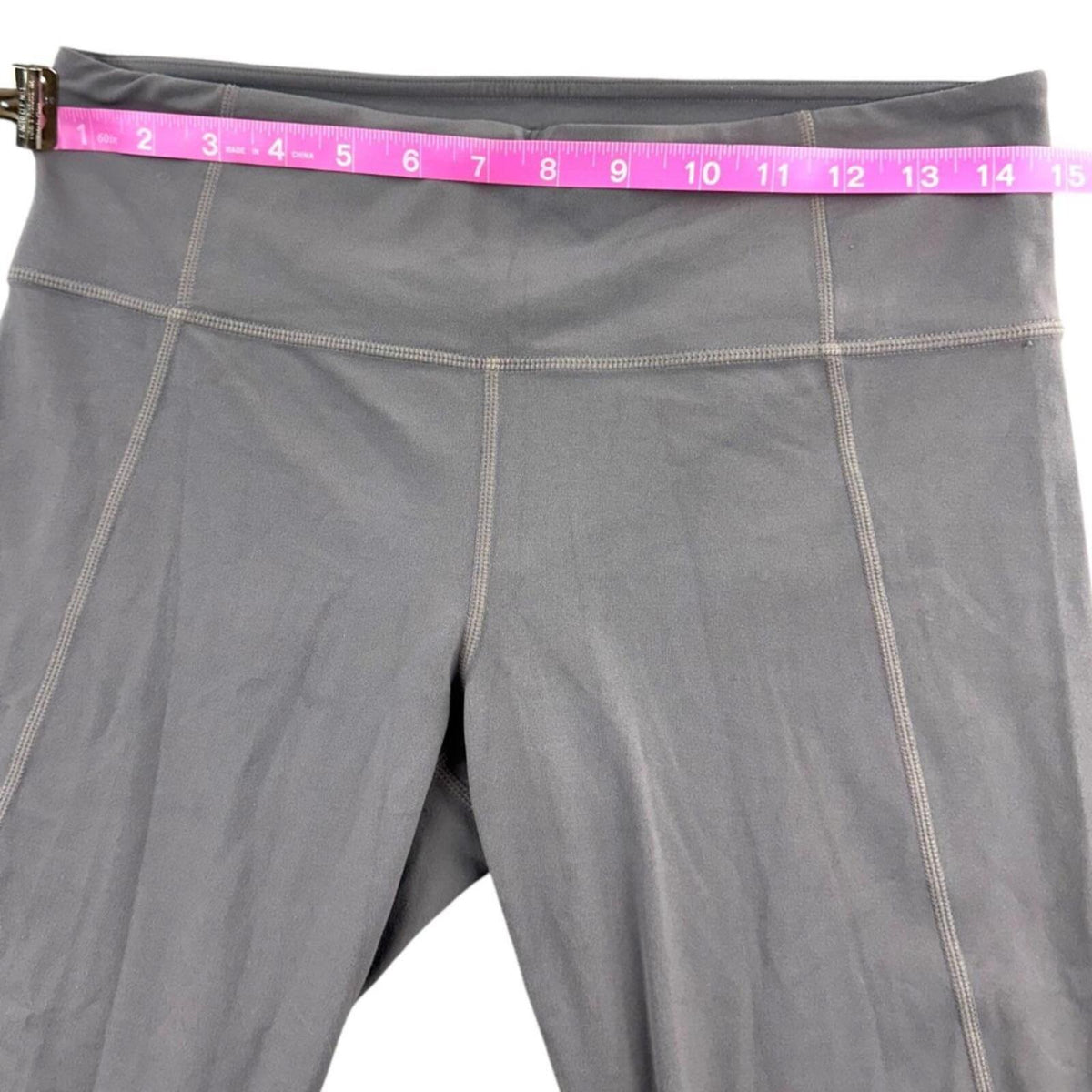 Athleta Chaturanga Crop Yoga Pant Gray Stretchy Performance