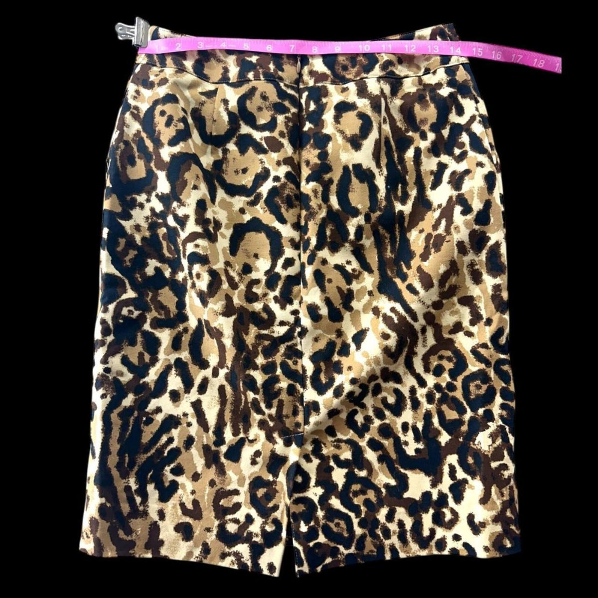 Merona Leopard Print Pencil Skirt Stretch Brown Multi Y2K Mob Wife
