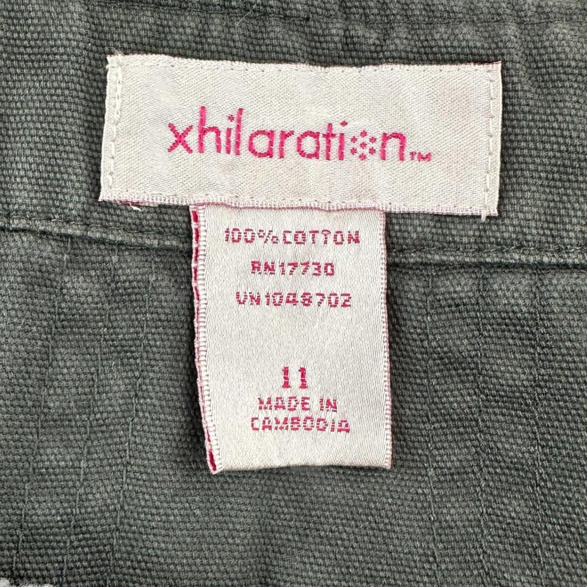 Xhilaration Vintage Y2K Grunge Mini Skirt in Charcoal Grey Denim Distressed