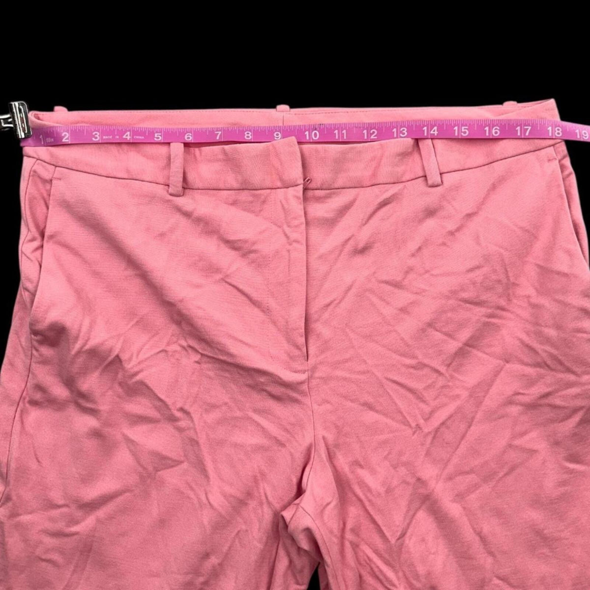 DKNY Pink Straight Leg Trousers Chic Wide Leg Linen Blend Pants