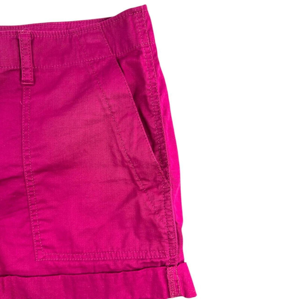 Ann Taylor LOFT Magenta Boyfriend Cargo Shorts Utility Y2K