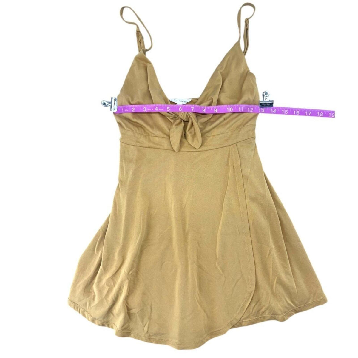 LA Hearts by PacSun Tie Front Romper in Mustard Yellow Bohemian Indie Fairy
