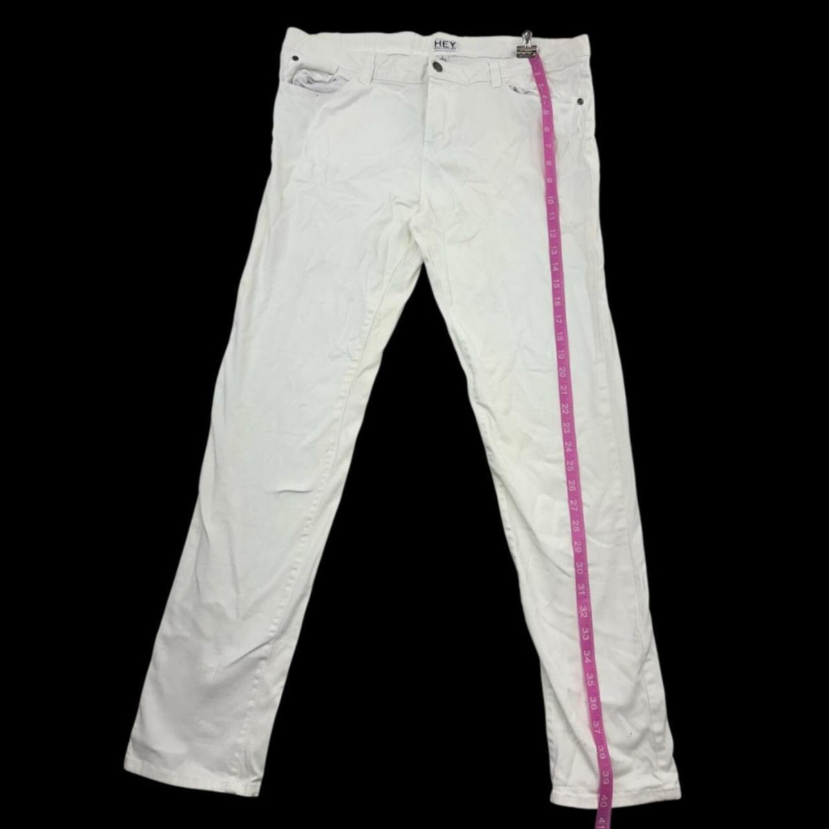Hey Collection White Jeans Classic Five Pocket