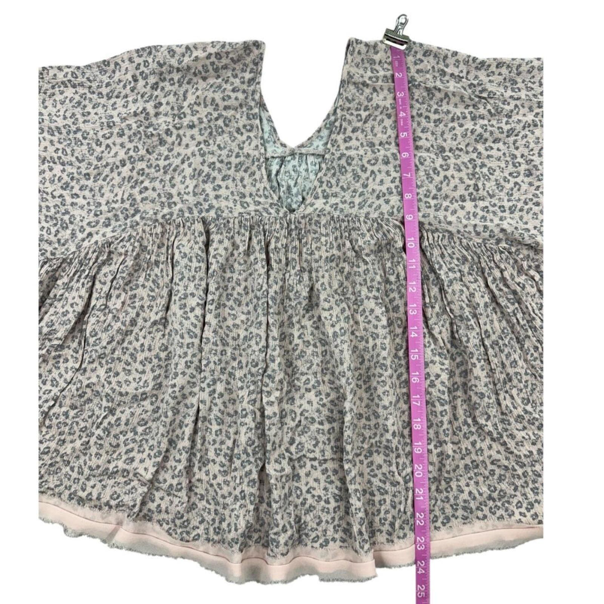 White Birch Leopard Print Babydoll Blouse