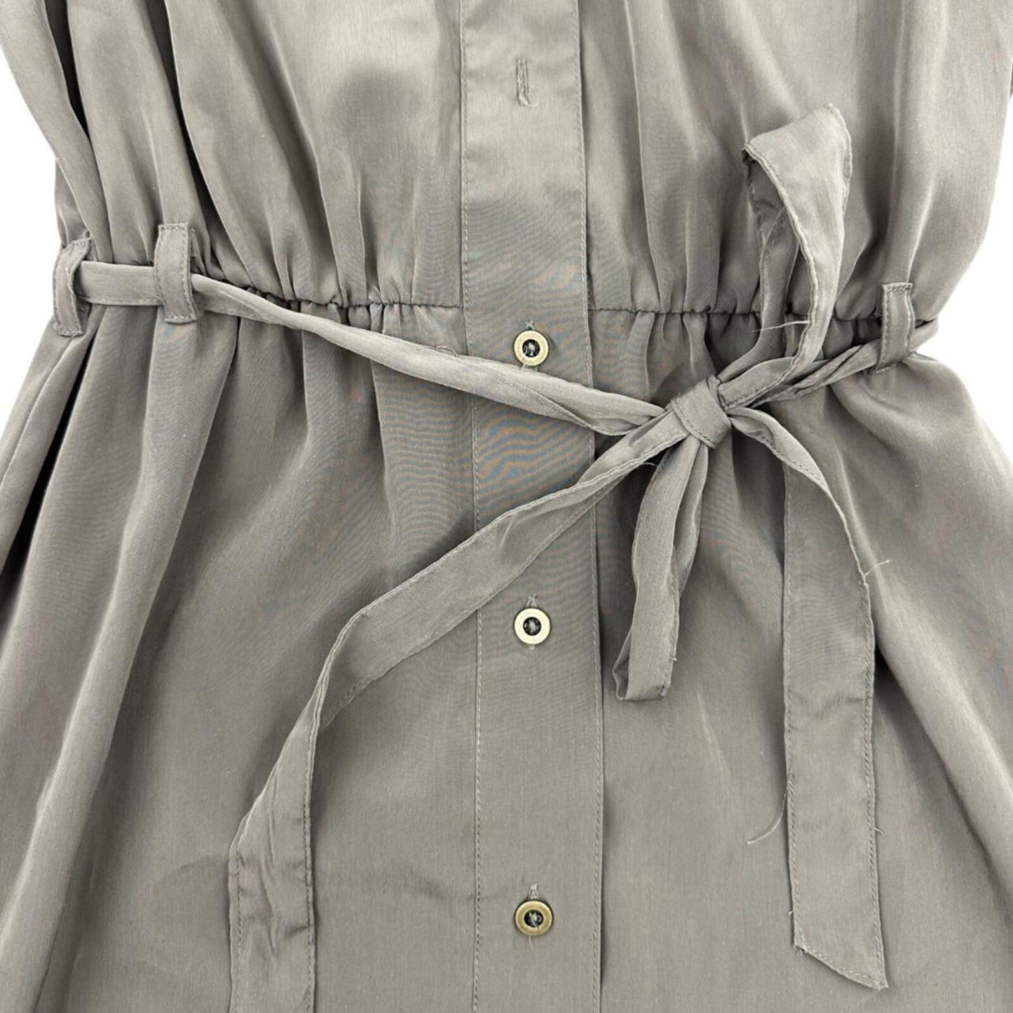 Banana Republic Khaki Green Utility Shirt Dress with Tie Belt