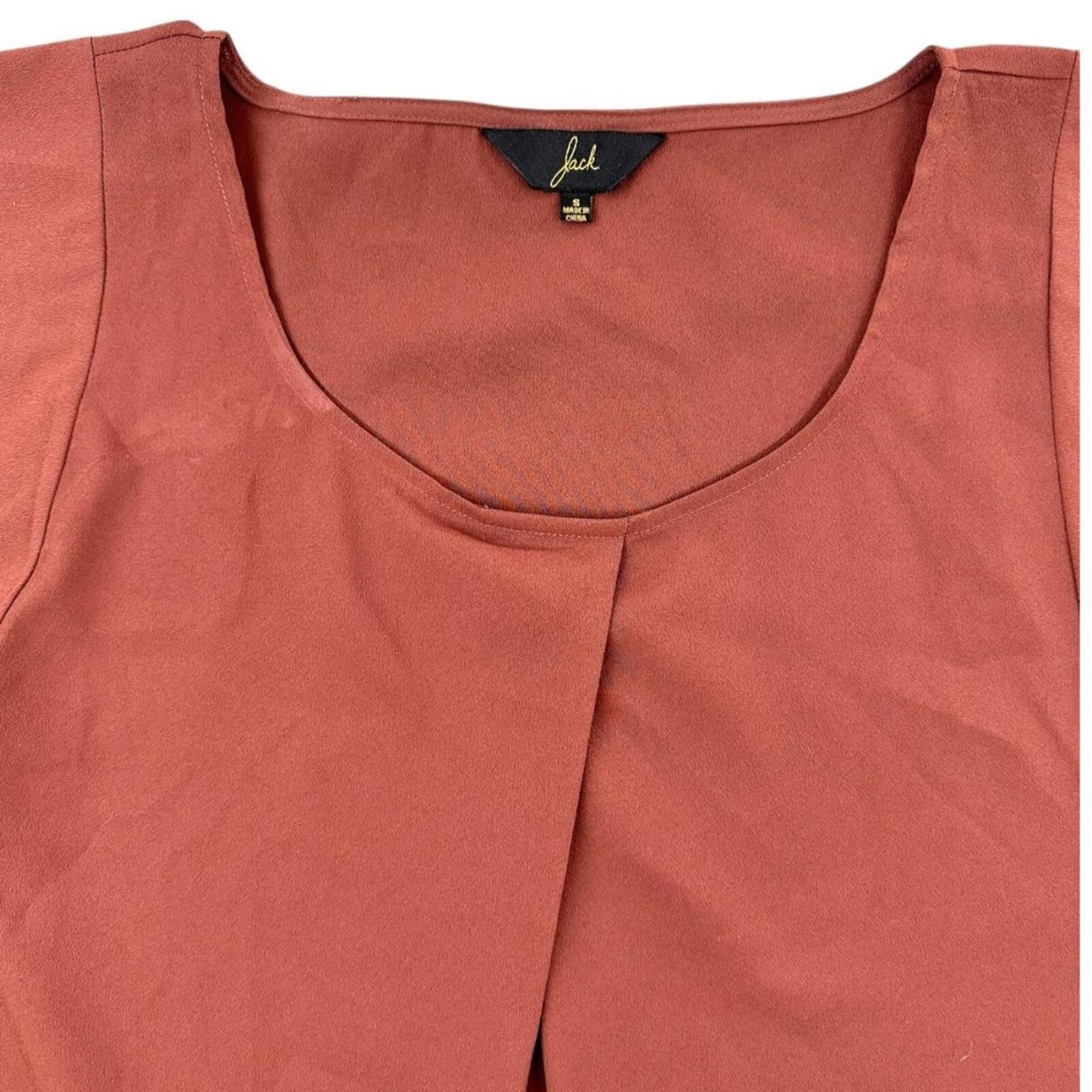 Jack Rusty Brown Drape Sleeve Blouse