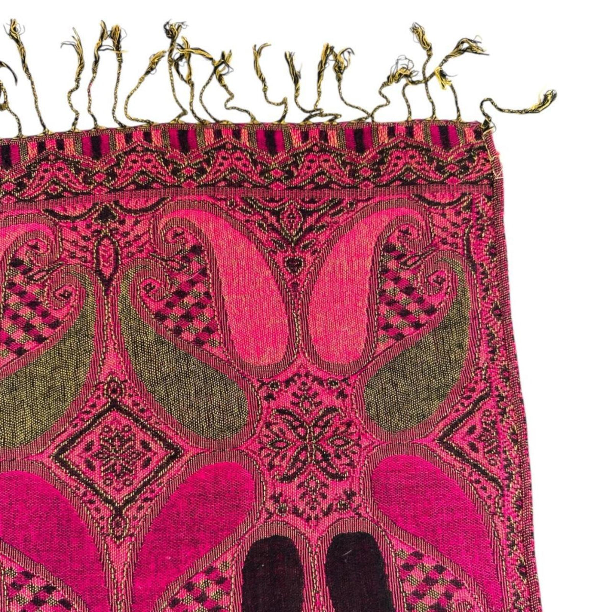 Pink & Green Pashmina Scarf