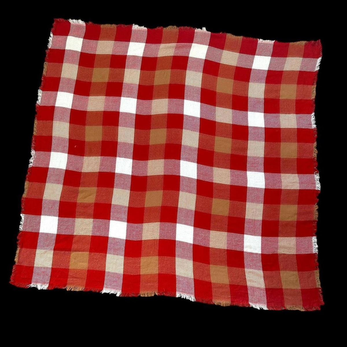 Red Plaid Checkered Scarf Picnic Blanket