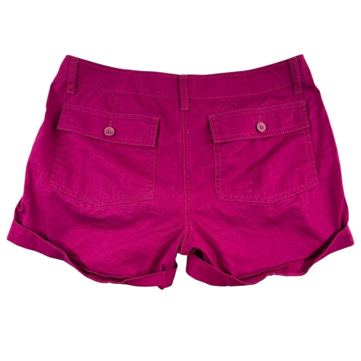 Ann Taylor LOFT Magenta Boyfriend Cargo Shorts Utility Y2K