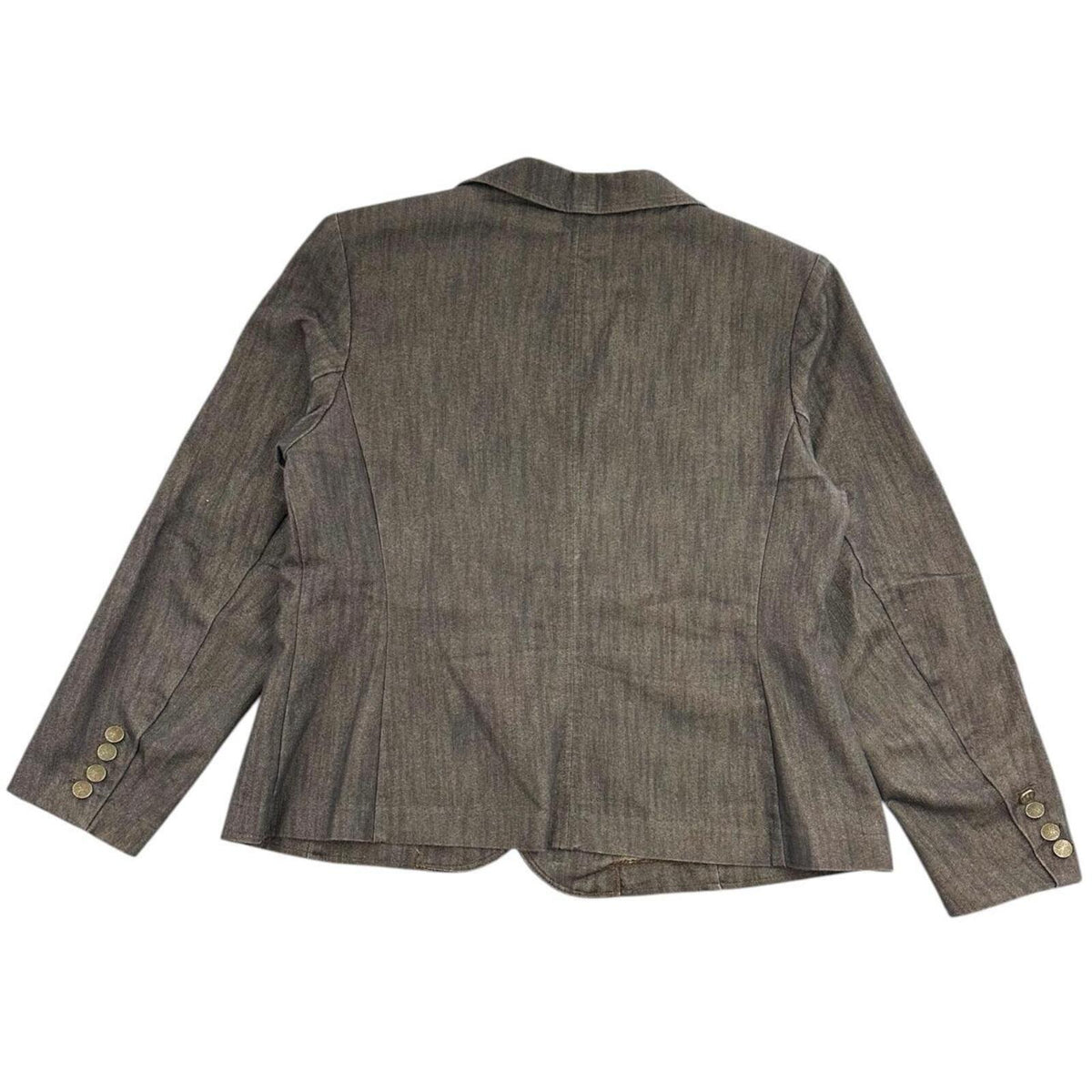 Venezia Vintage 90s Dark Brown Blazer with Gold Paisley Lining Y2K