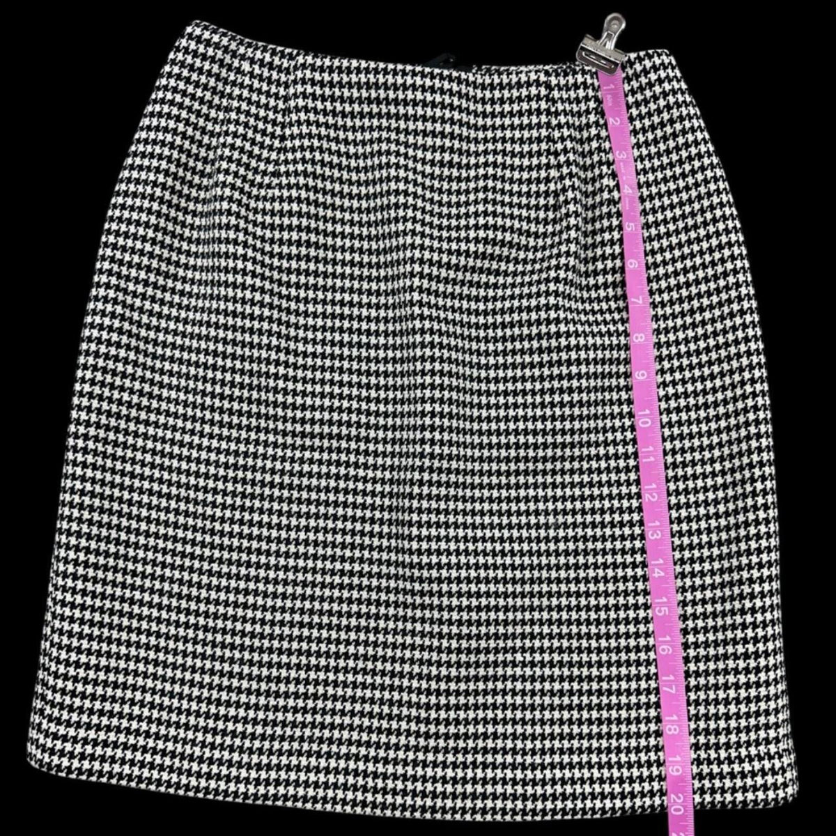 Talbots Classic Houndstooth Pencil Skirt Black and White