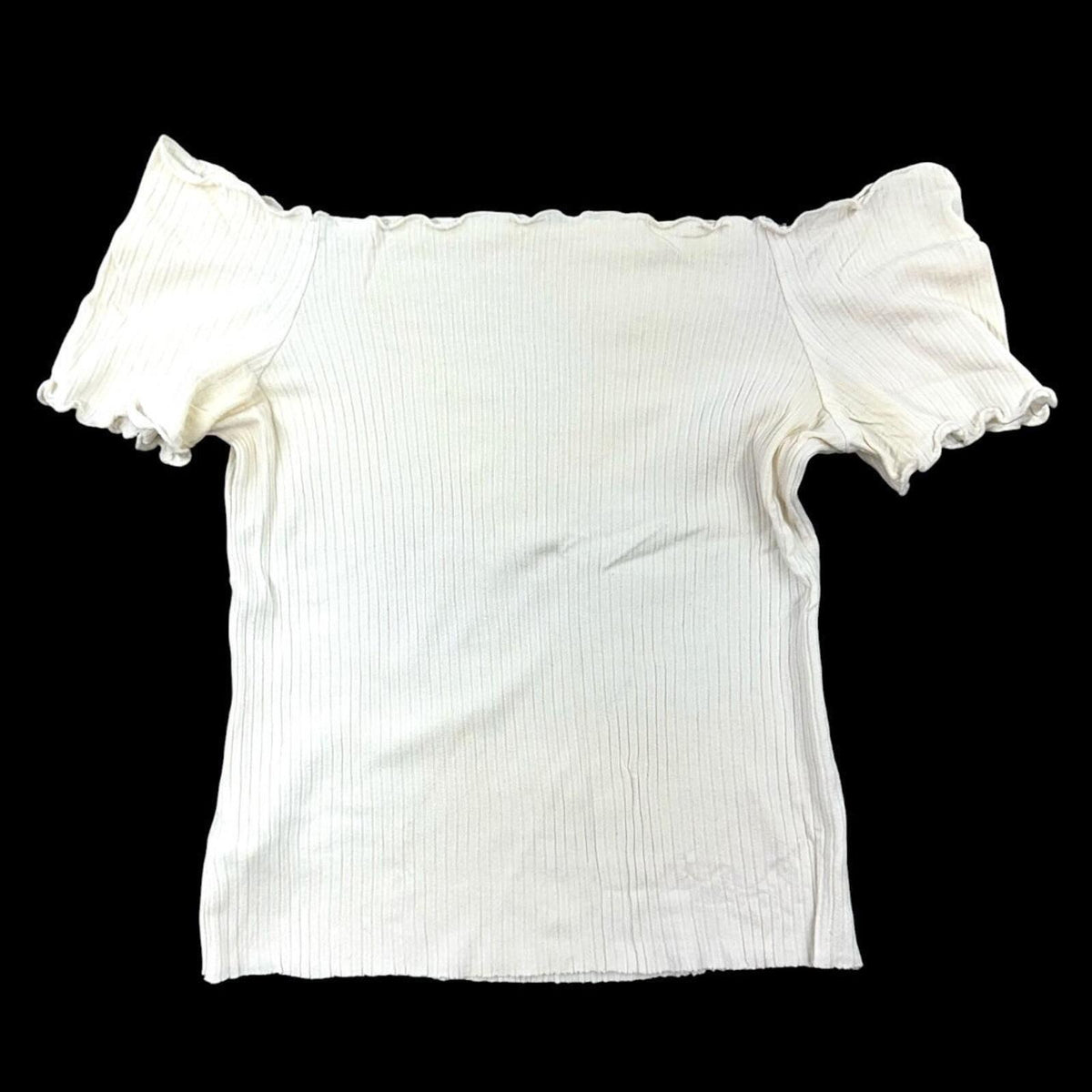 Apple Off the Shoulder Ribbed Top