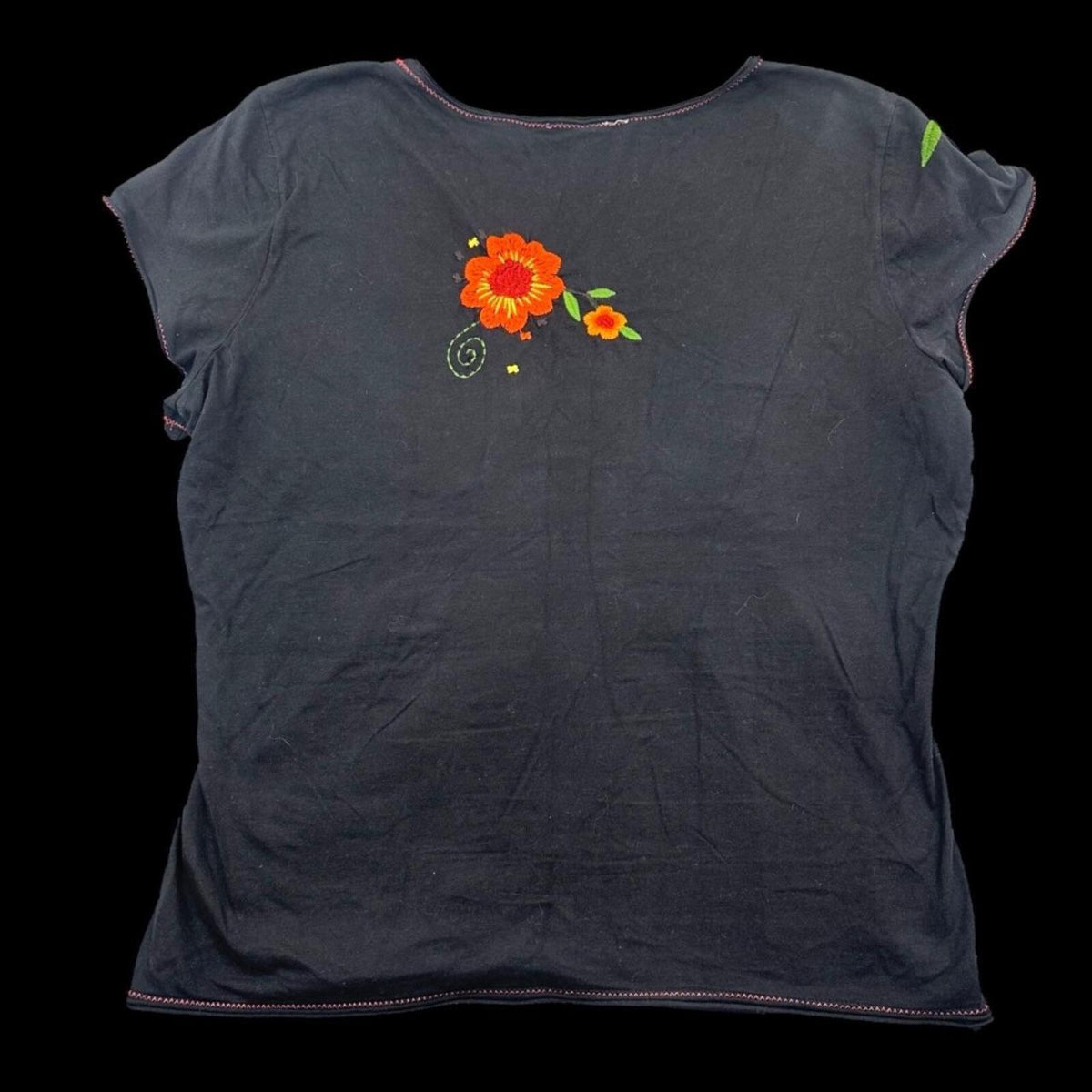 Embroidered Floral T Shirt