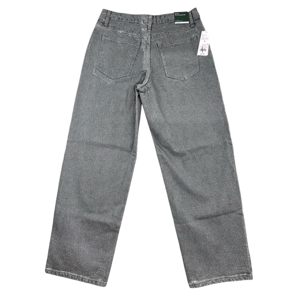 NWT Wild Fable Metallic Silver Wide Leg Baggy Jeans Y2K Whimsigoth Preppy