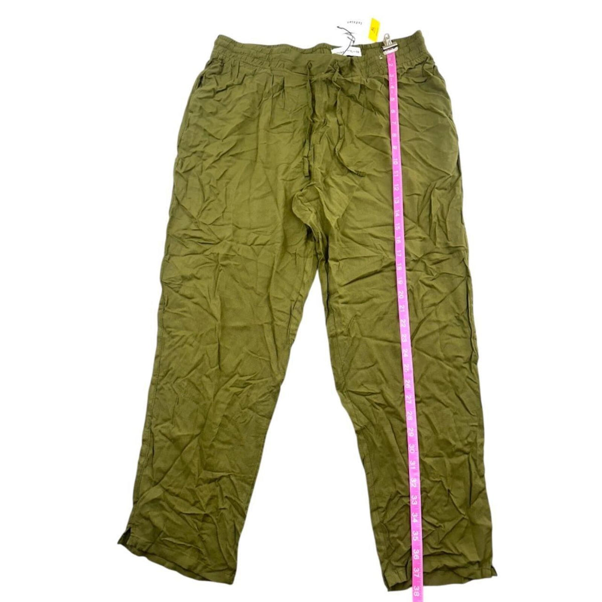 NWT Lefties Wide Leg Olive Green Trousers Bohemian Indie Fairycore