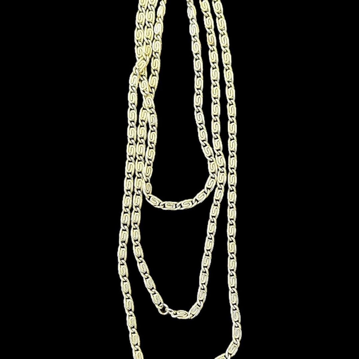 Vintage Silver Tone Chunky Chain Necklace