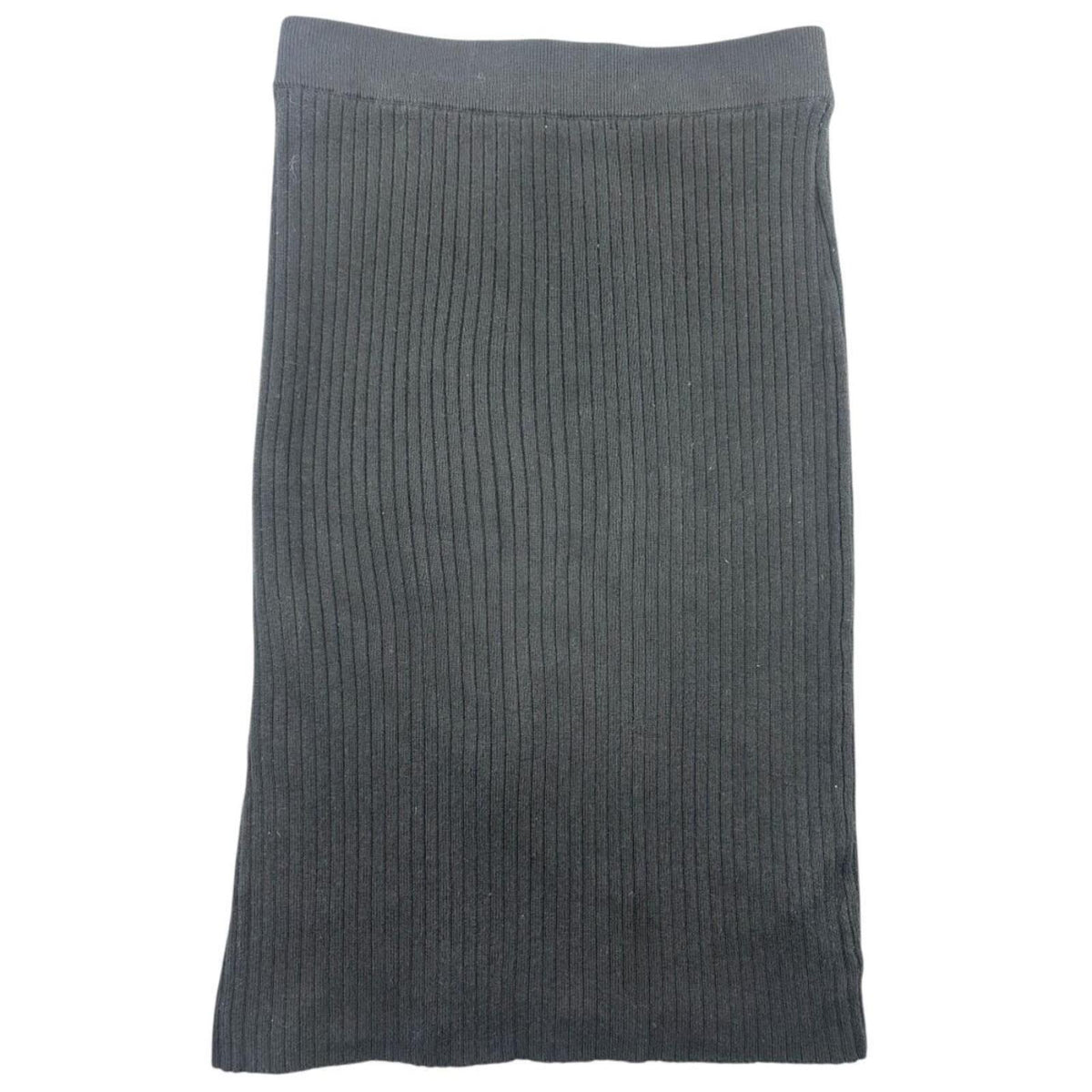 Abercrombie & Fitch Black Ribbed Knit Midi Skirt