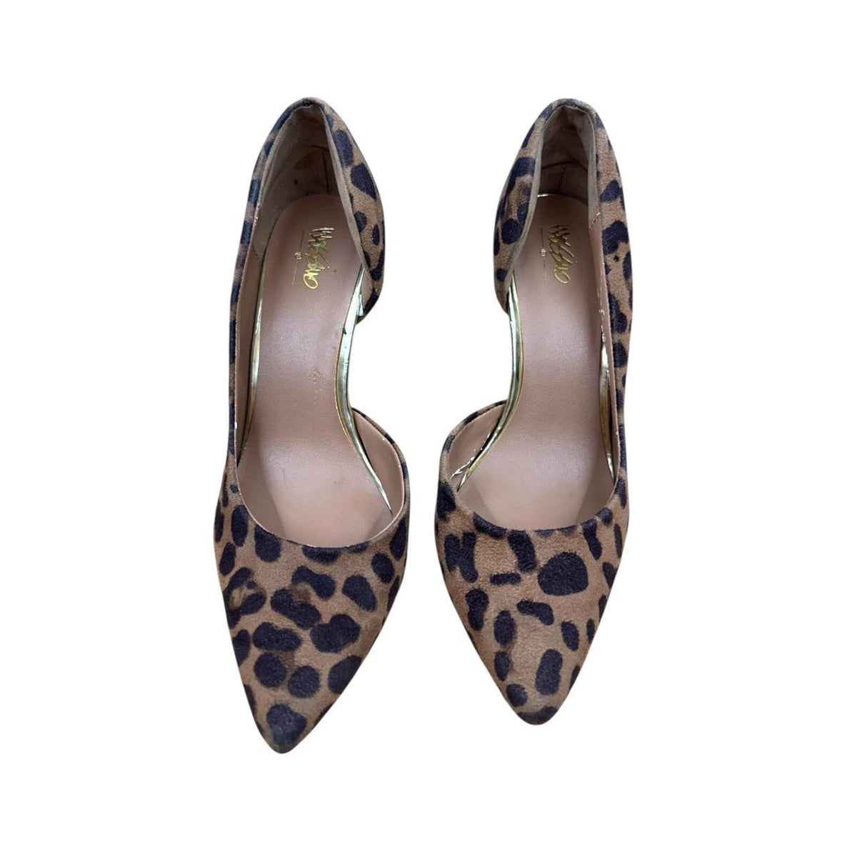 Mossimo Leopard Print Dorsay Pumps Faux Suede Stiletto Heels Y2K Coquette