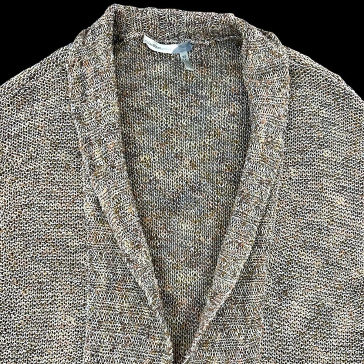 Classique Entier Brown Tan Knit Duster Cardigan Bohemian Fairy Cottage