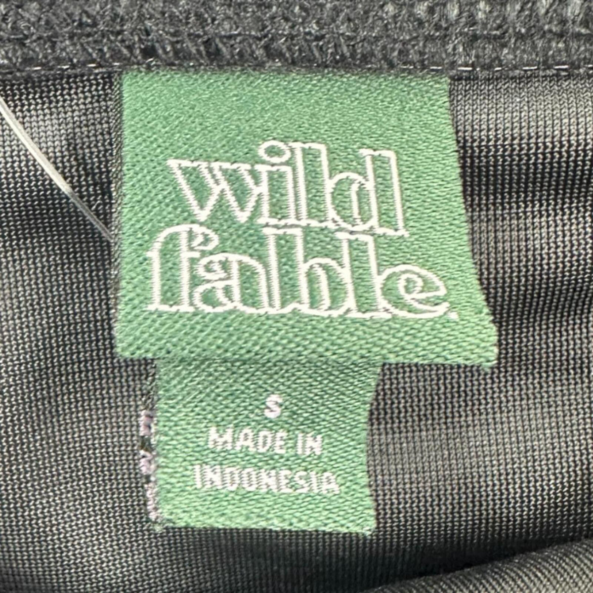 Wild Fable Black Velvet Cropped Tank Top with Silver Bow Y2K Coquette Cottage