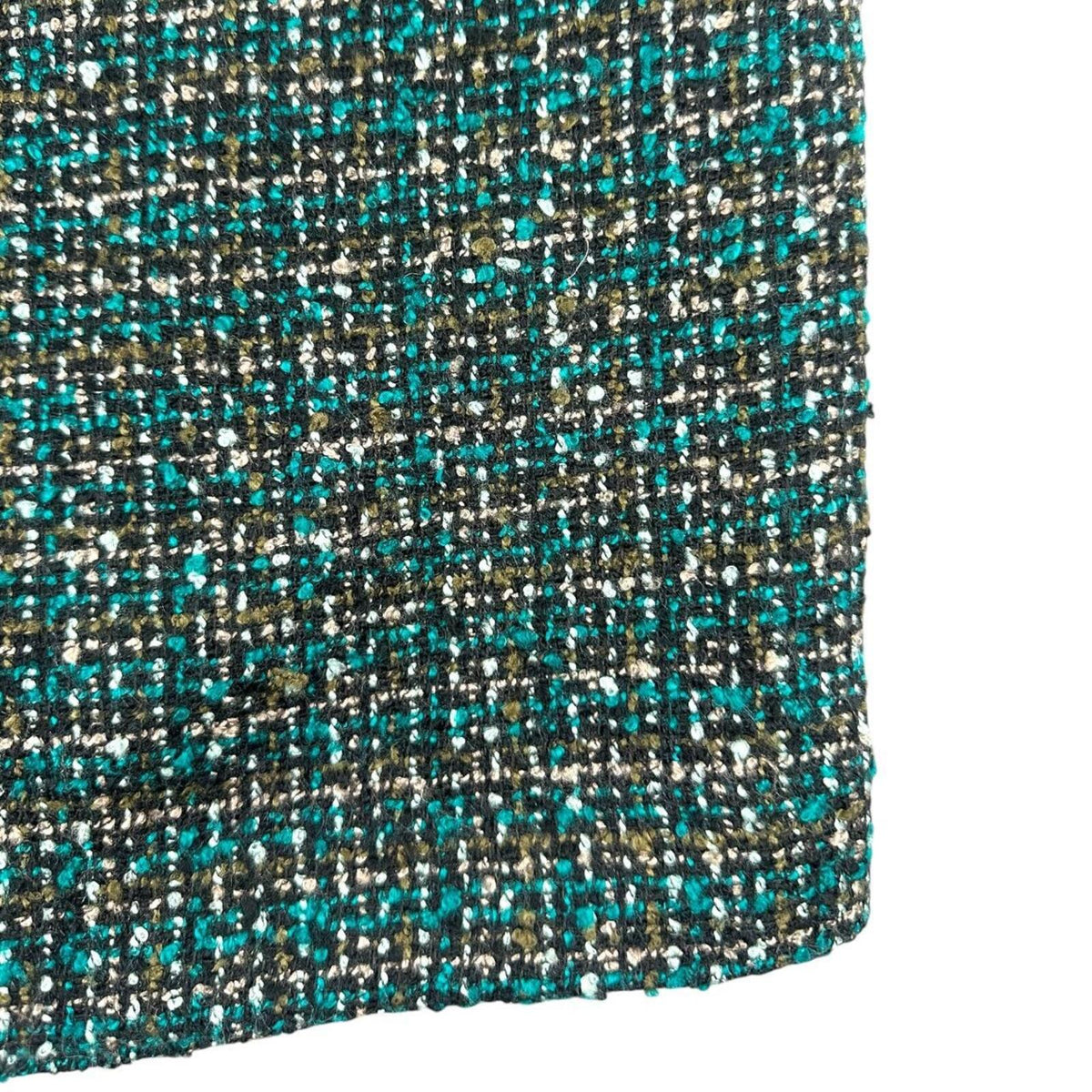 LOFT Outlet Textured Bouclé Tweed Skirt Green Multi A Line Preppy