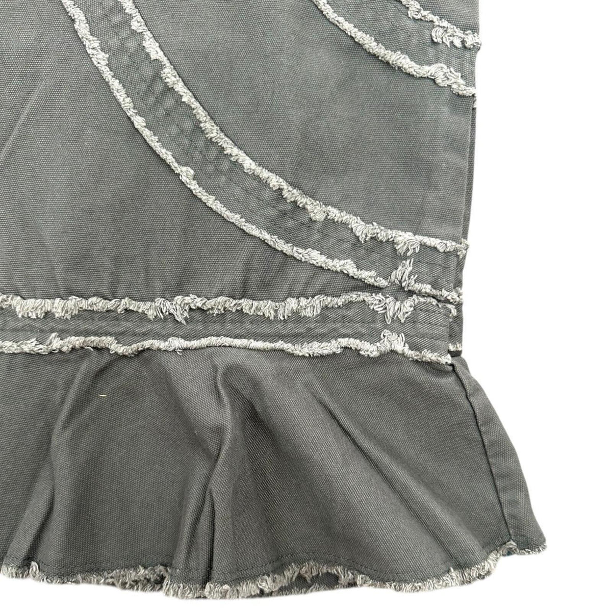 Xhilaration Vintage Y2K Grunge Mini Skirt in Charcoal Grey Denim Distressed