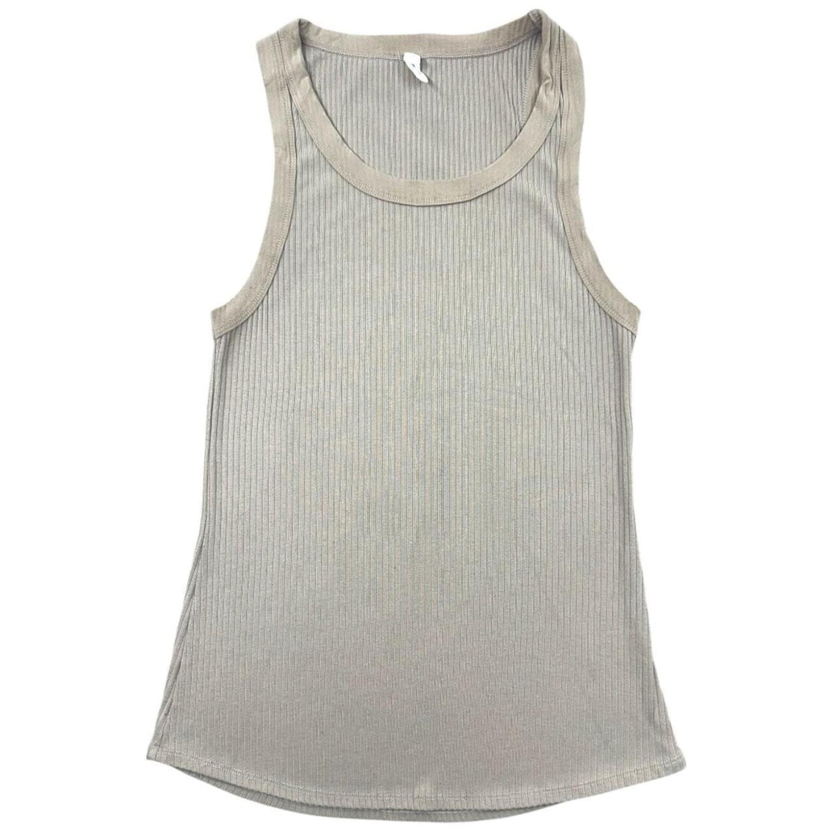Wishlist Ribbed Tan/Cream Tank Top Casual Minimalist Sporty