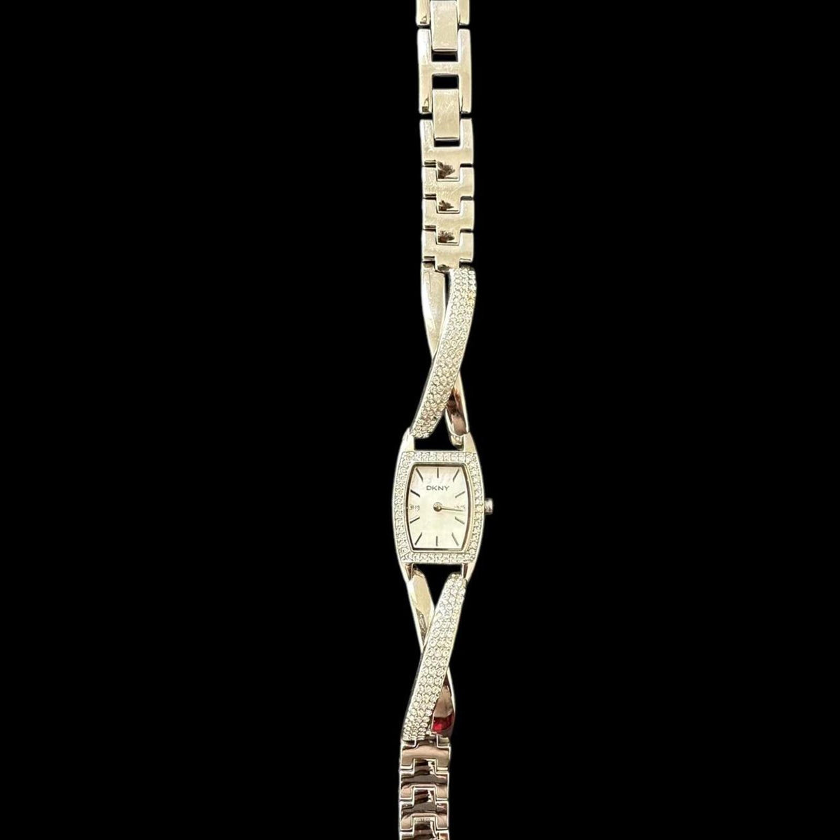 DKNY Silver Tone Crystal Accent Women's Bracelet Watch