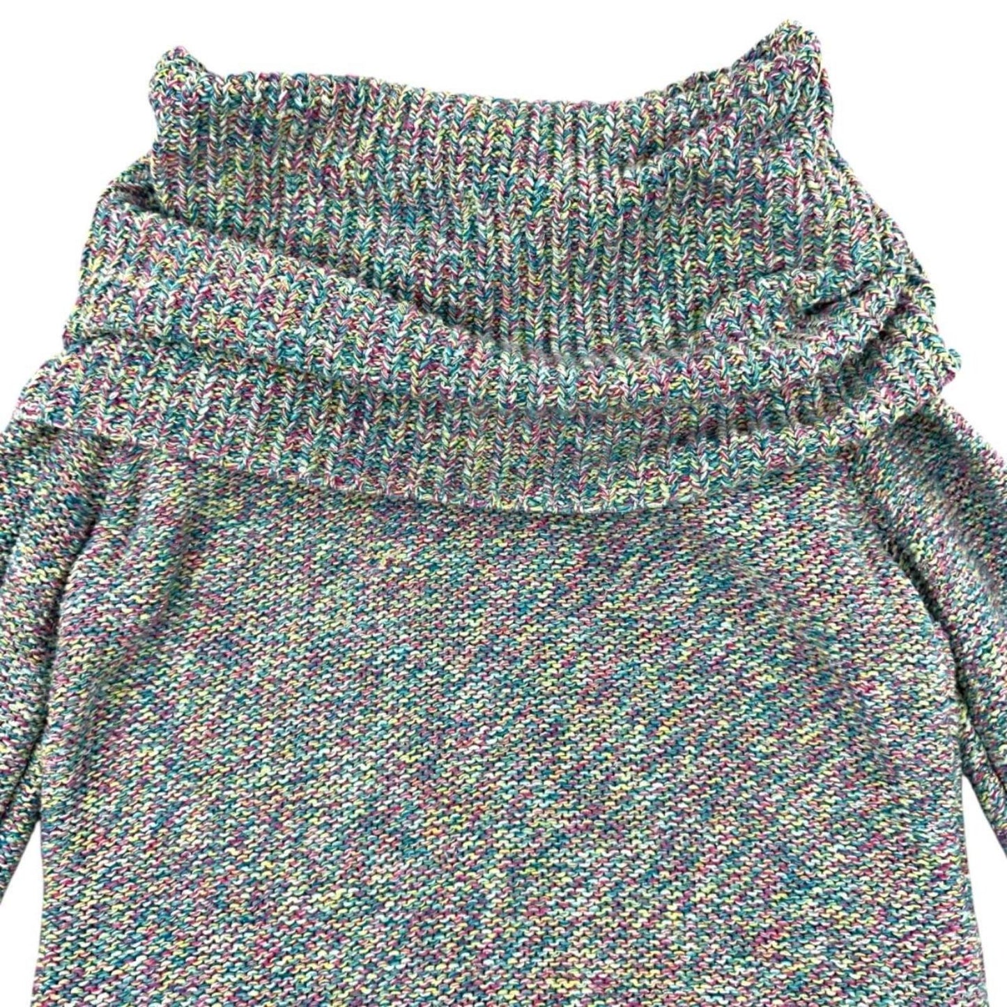 Mossimo Multicolor Space Dyed Cowl Neck Sweater Y2K Bohemian Fairy