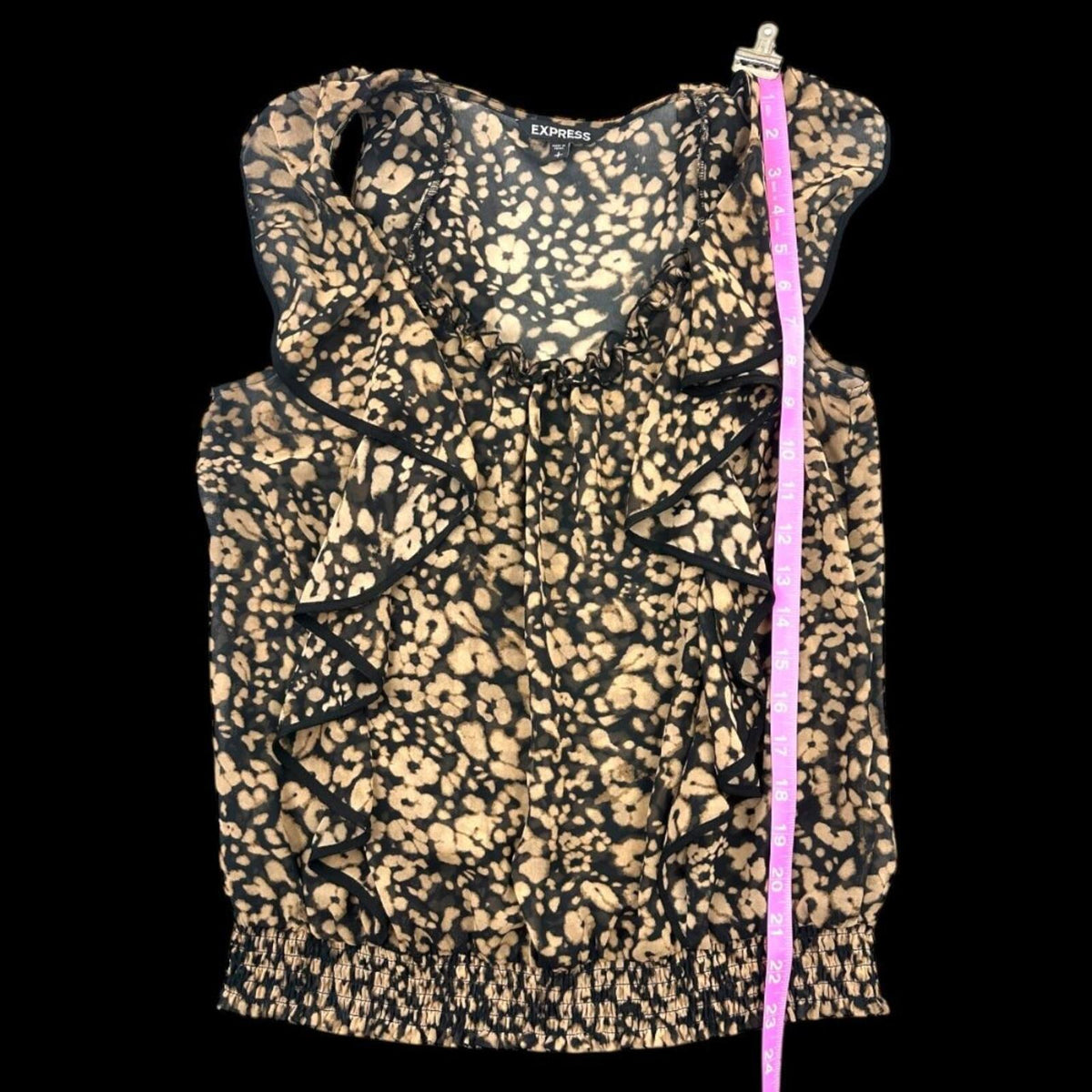 Express Leopard Print Sleeveless Blouse Y2K Style