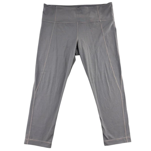 Athleta Chaturanga Crop Yoga Pant Gray Stretchy Performance